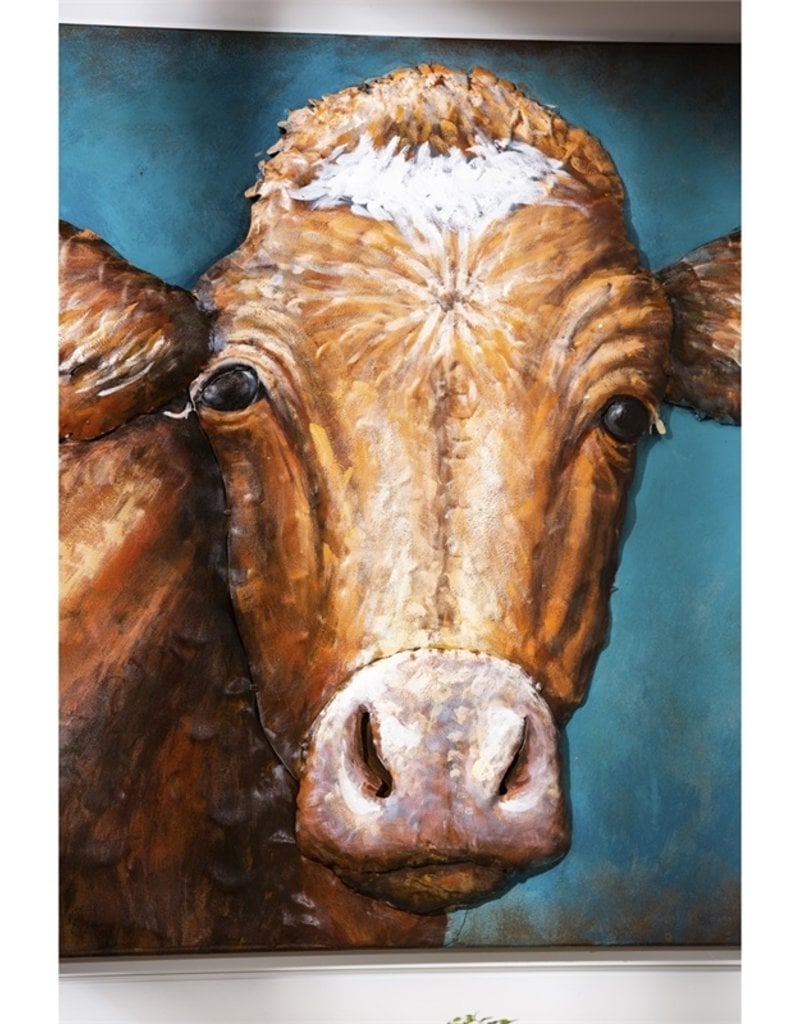 Handcrafted Cow 3D Metal Wall décor