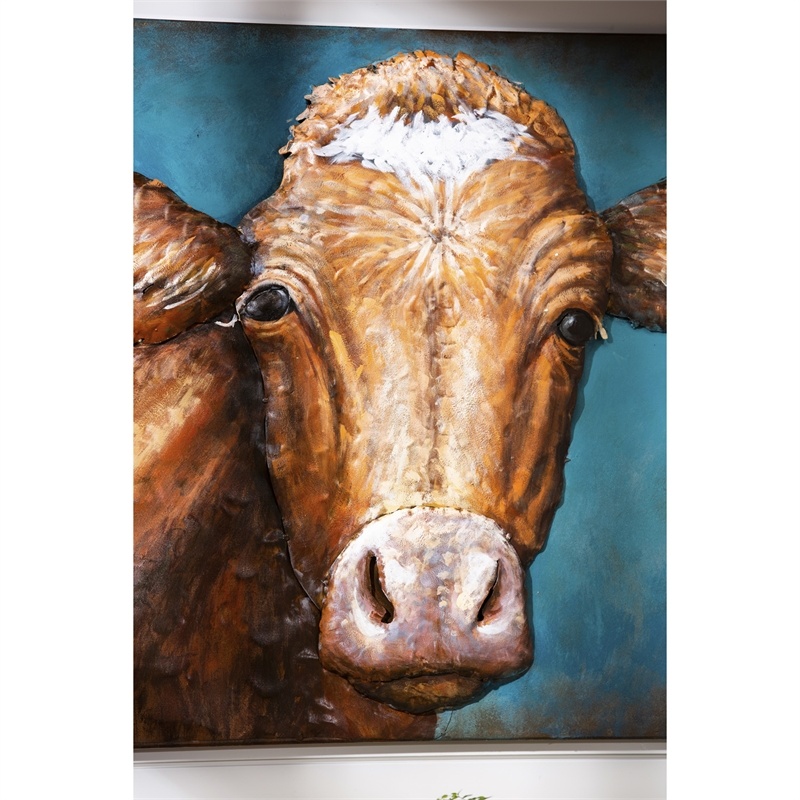 Handcrafted Cow 3D Metal Wall décor