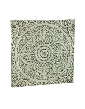 Vintage Blue Flower Metal Wall Art