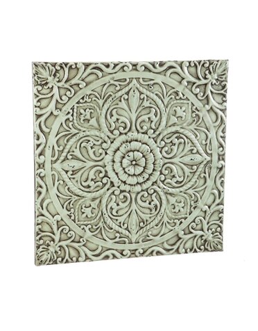 Vintage Blue Flower Metal Wall Art