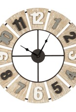 Wood and Metal Wall Clock