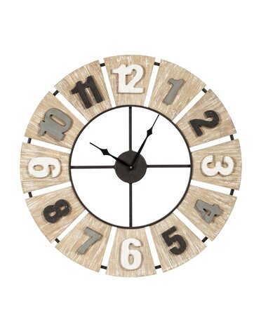 Wood and Metal Wall Clock