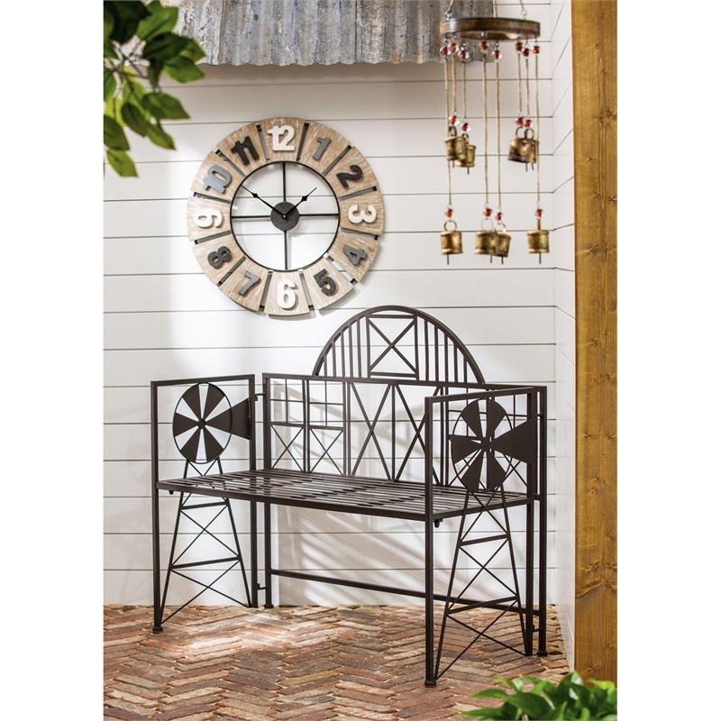 Wood and Metal Wall Clock