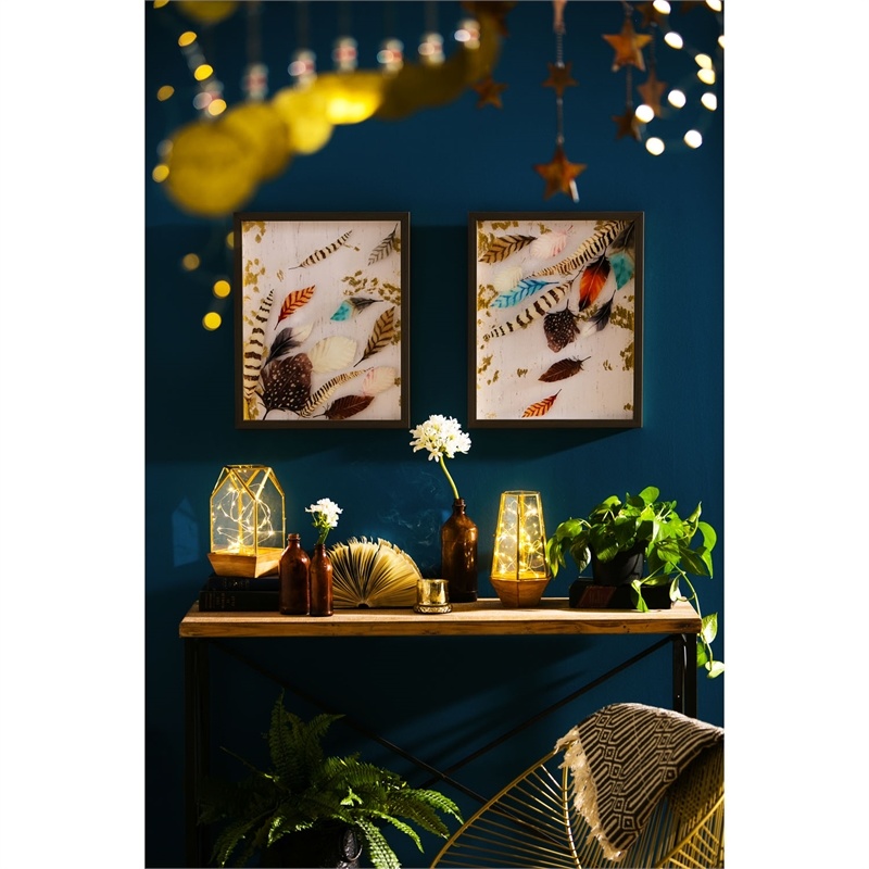 Savannah Feather Wall Art, Set of 2