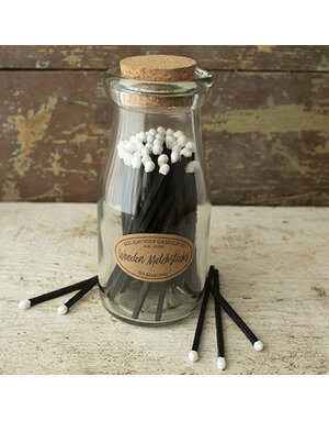Wooden Matches in Milkbottle