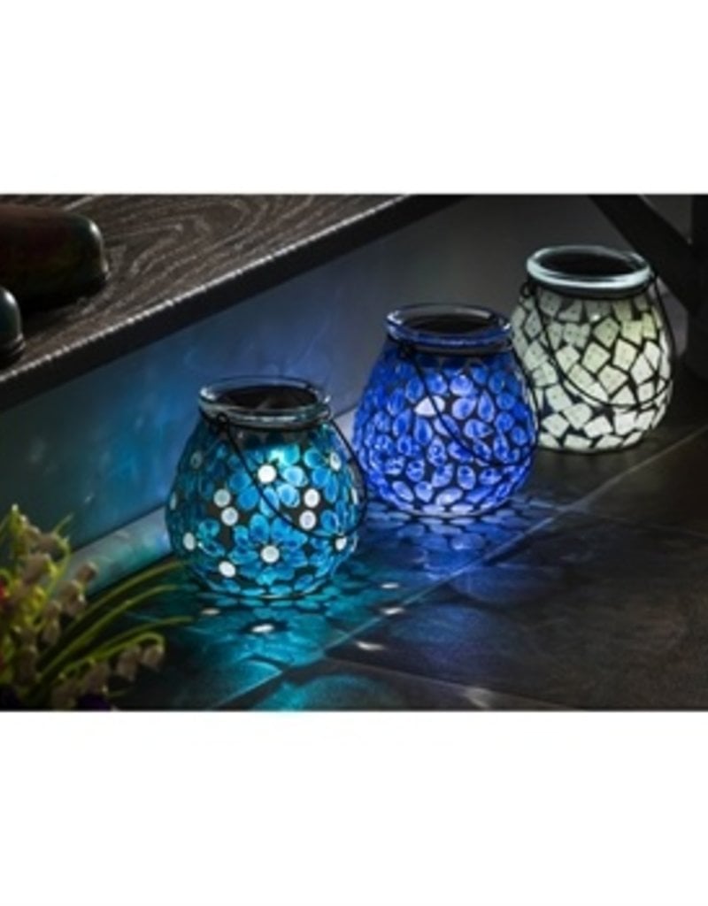 Mosaic Solar Lantern - Turquoise