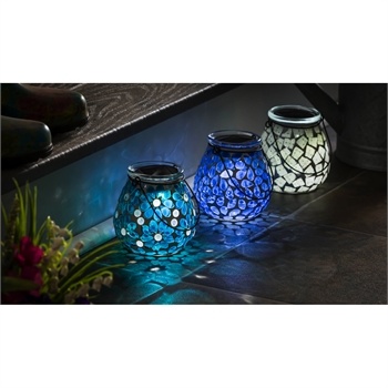 Mosaic Solar Lantern - Turquoise