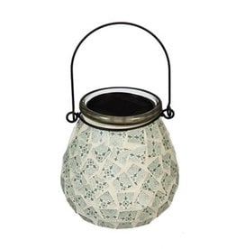 Mosaic Solar Lantern - White