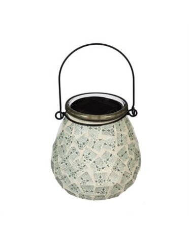 Mosaic Solar Lantern - White