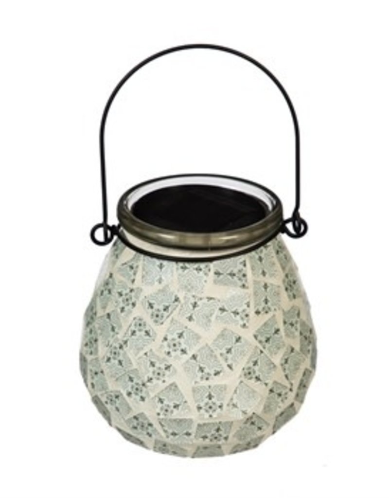 Mosaic Solar Lantern - White