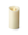 LED Wax Pillar candle with Moving Wick and Timer Function, Ivory