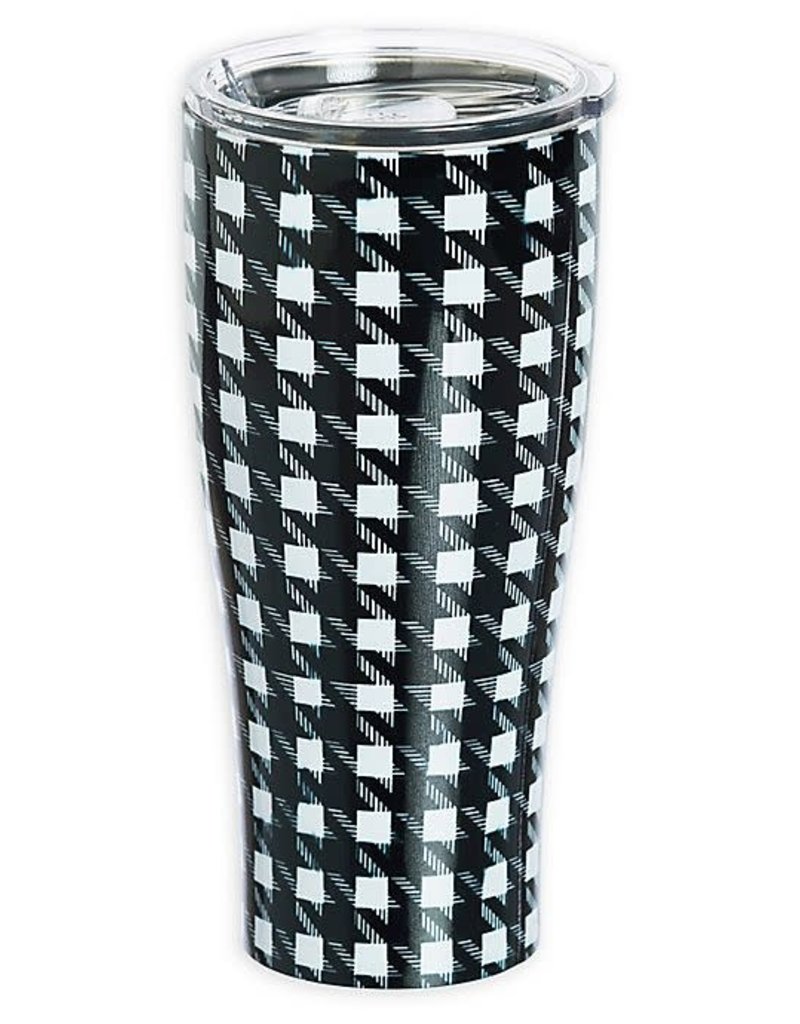 Houndstooth Stainless Steel Beverage Cup 17 oz