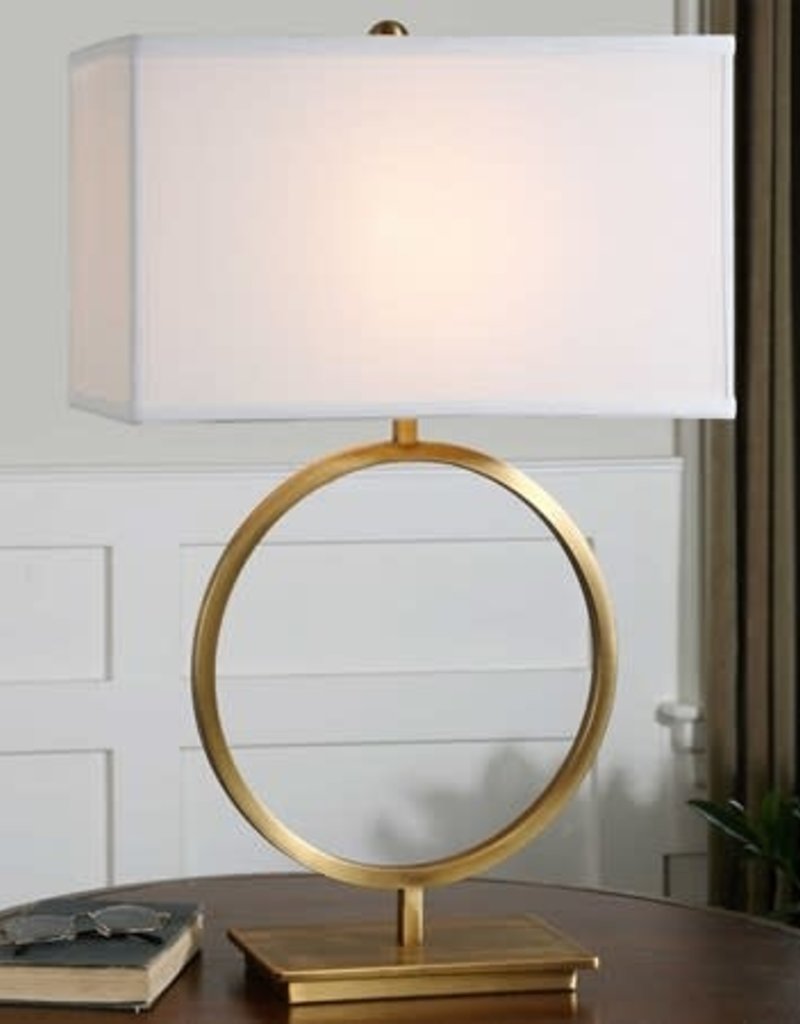 Uttermost Duara One Light Table Lamp in Brushed Brass