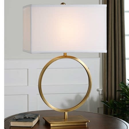 Uttermost Duara One Light Table Lamp in Brushed Brass