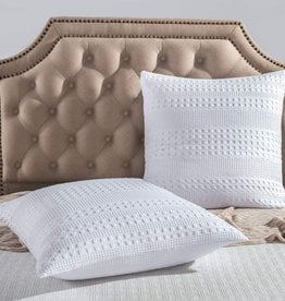 White Waffle Weave Euro Sham