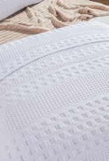 White Waffle Weave Euro Sham