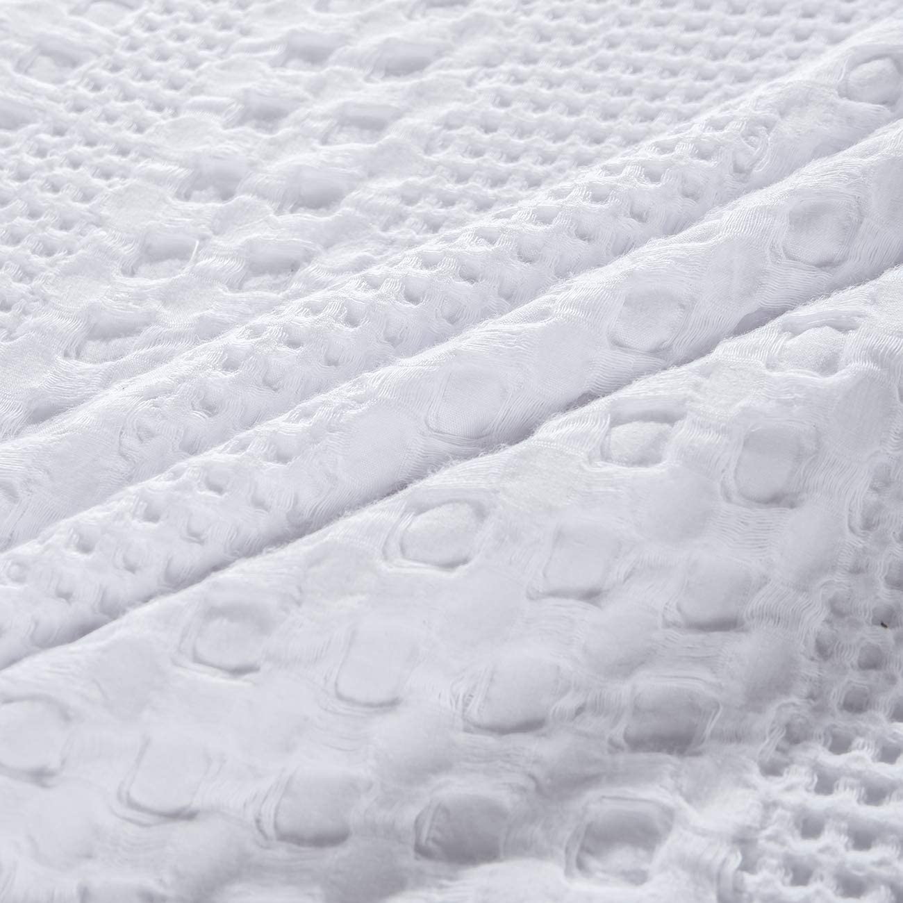 White Waffle Weave Euro Sham