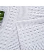 White Waffle Weave Euro Sham