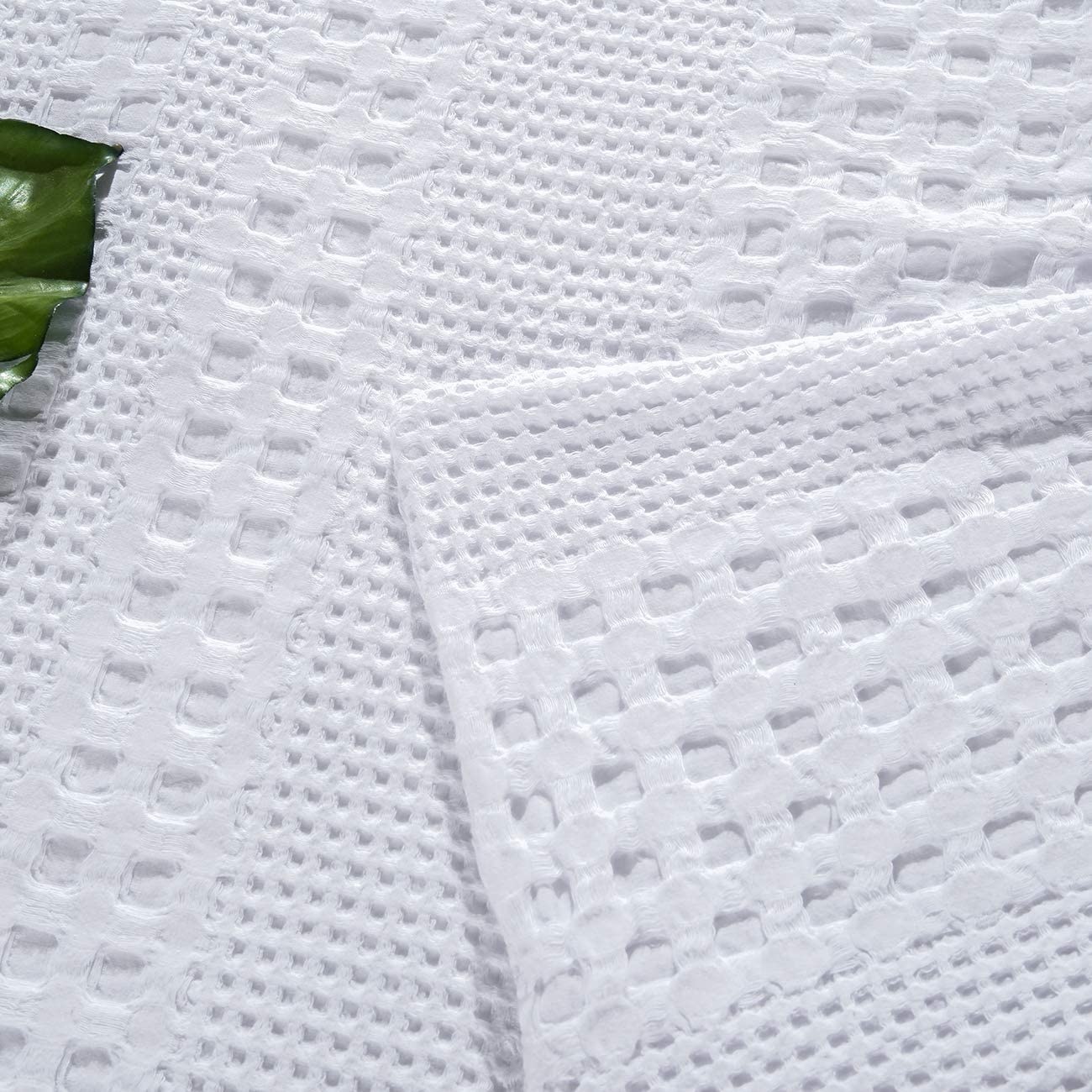 White Waffle Weave Euro Sham