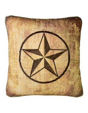 Wood Patch Dec Pillow Star