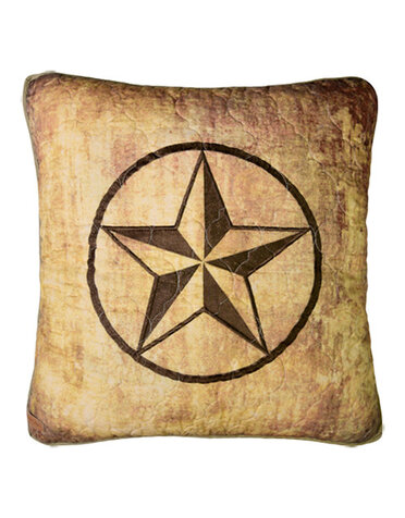 Wood Patch Dec Pillow Star