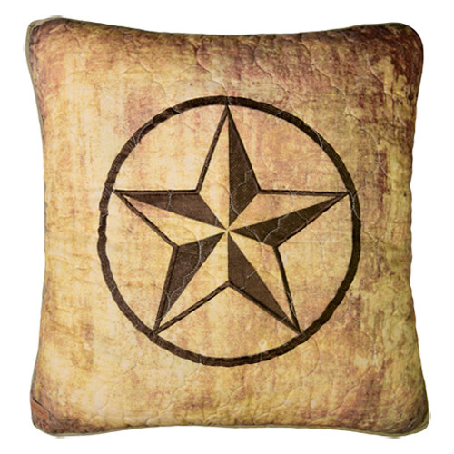Wood Patch Dec Pillow Star
