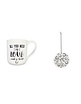 Ceramic Cup, 10 OZ, with Ornament/Coaster Gift Set, All you need is love...and a horse