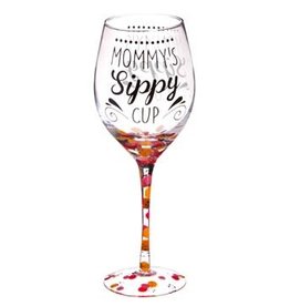 Wine Glass w/Box, 12 OZ., Mommy's Sippy Cup