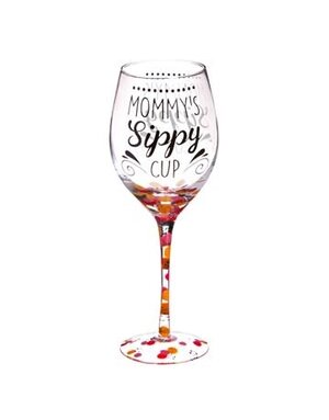 Wine Glass w/Box, 12 OZ., Mommy's Sippy Cup