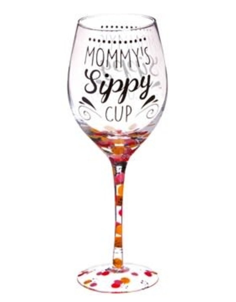 Wine Glass w/Box, 12 OZ., Mommy's Sippy Cup