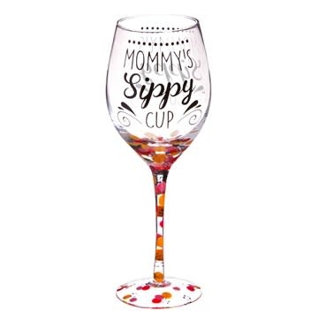 Wine Glass w/Box, 12 OZ., Mommy's Sippy Cup