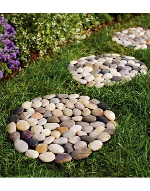 River Rock Stepping Stones, Set of 3