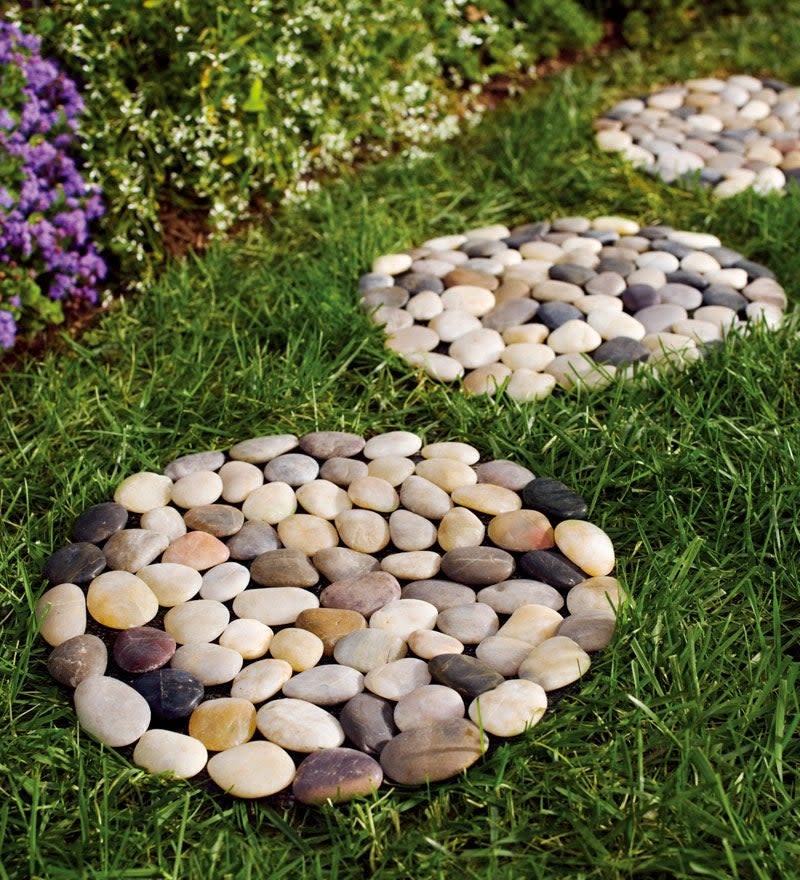 River Rock Stepping Stones, Set of 3
