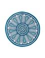 4' Indoor/Outdoor Round Rug Blue