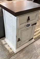 Concealed Nightstand/End Table - White