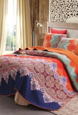 Rich Printed Boho 3 PC Quilt Set - King