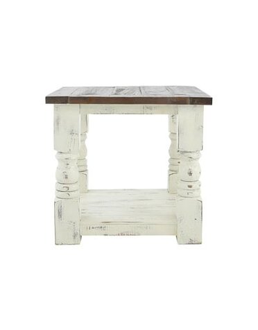 Martha End Table - Nero White/Ash