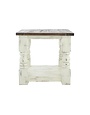 Martha End Table - Nero White/Ash