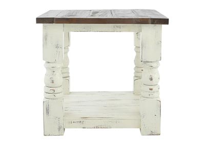 Martha End Table - Nero White/Ash