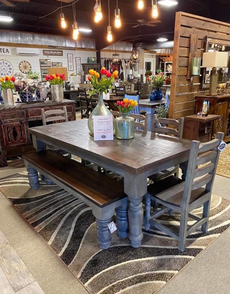 6' Santa Rita Table - Gray (only 2 chairs to match)