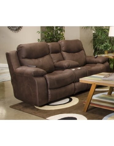 Palmer Power Head & Lumbar, Heat & Massage Loveseat - Saddle
