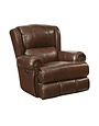 Duncan Leather Deluxe Glider Recliner-Walnut