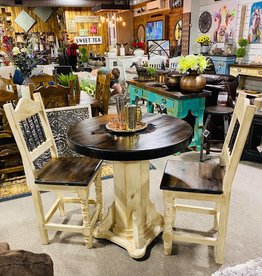 36" Counter Height Bistro Table w/2 Chairs - Cream