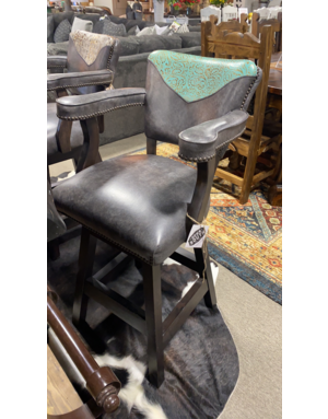 Waller Bar Stools - Cowboy Tooled Turquoise