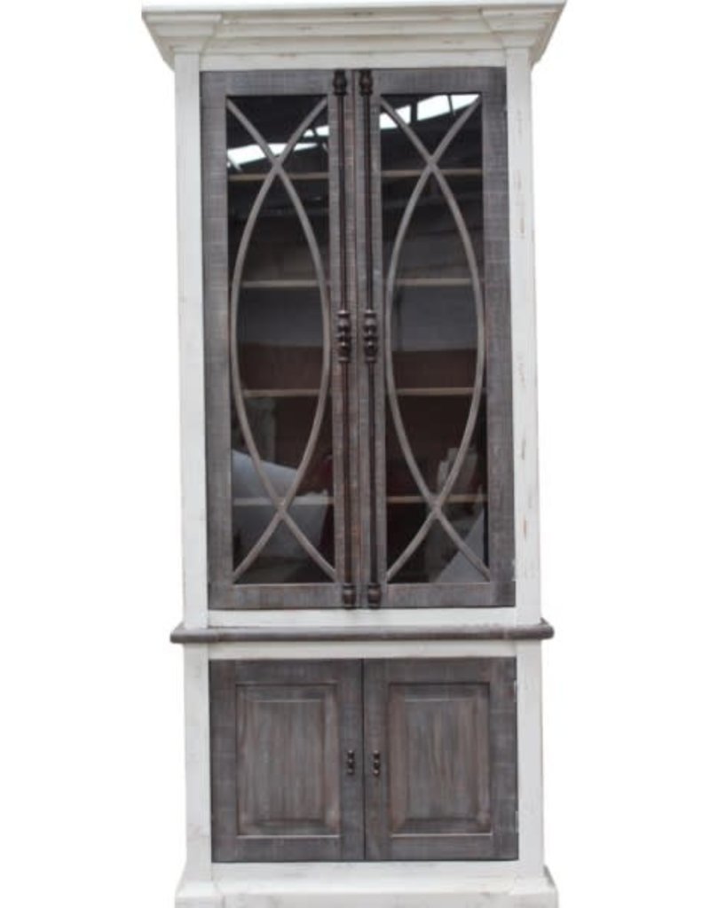 Fish Door Vitrine with Glass Tall 2 Door - Nash