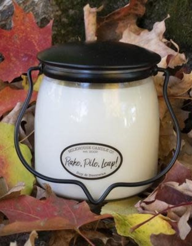 Butter Jar 16 oz Rake, Pile, Leap!
