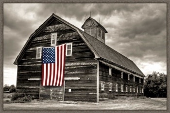 Modern Barn Ⅲ -32"x45" Framed Canvas