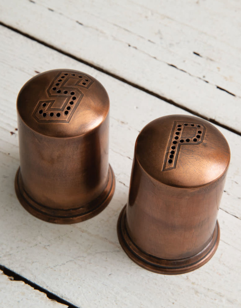 Copper Finish Salt and Pepper Shakers