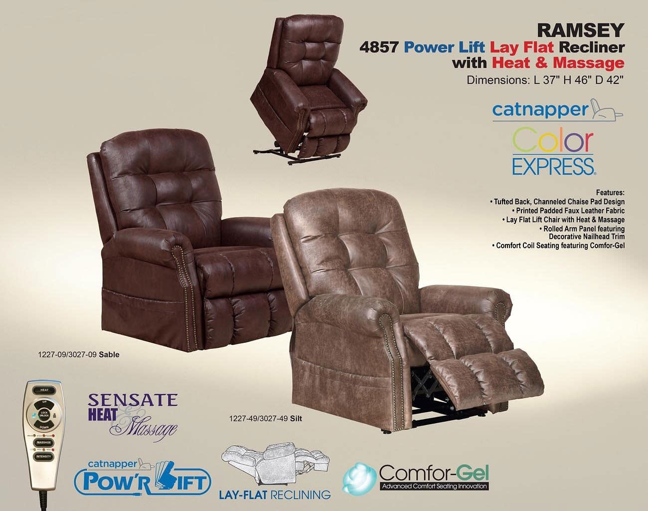 Ramsey Power Lift w/Heat & Massage - Silt