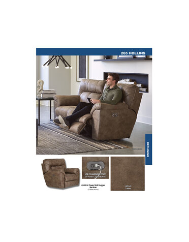 Hollins Power Reclining Sofa - Coffee